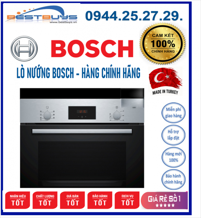 Lò nướng Bosch 66L HBF113BR0A  [ HBF113BR0A ] Xuất xứ Thổ Nhĩ Kỳ  Mới 2020