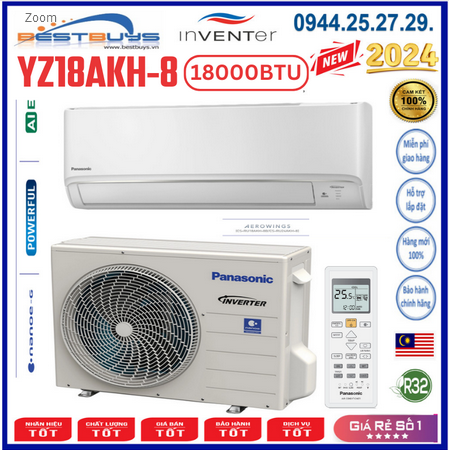 Bán Điều hòa Panasonic 18000 BTU 2 chiều inverter YZ18AKH-8 với giá rẻ nhất hiện nay 2024