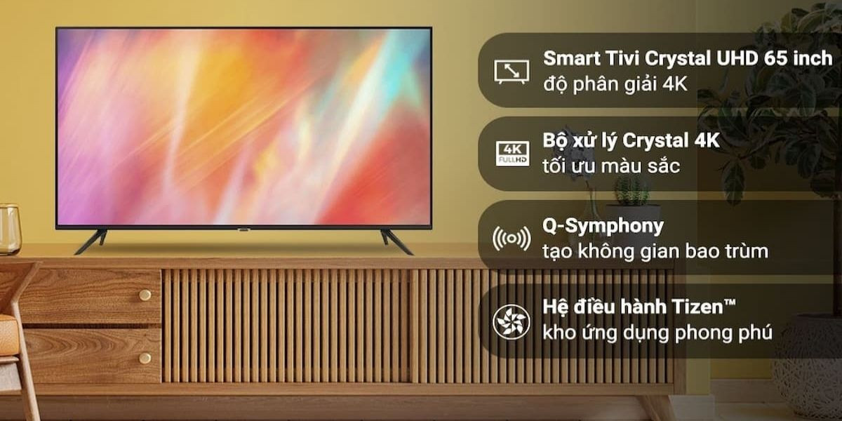 Mẫu tivi Smart Tivi Samsung 4K 65 inch UA65AU7002