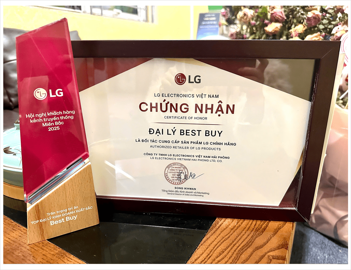 Điện Máy Bestbuys tự hào được LG vinh danh là Đại Lý Xuất Sắc Năm 2024 – 2025