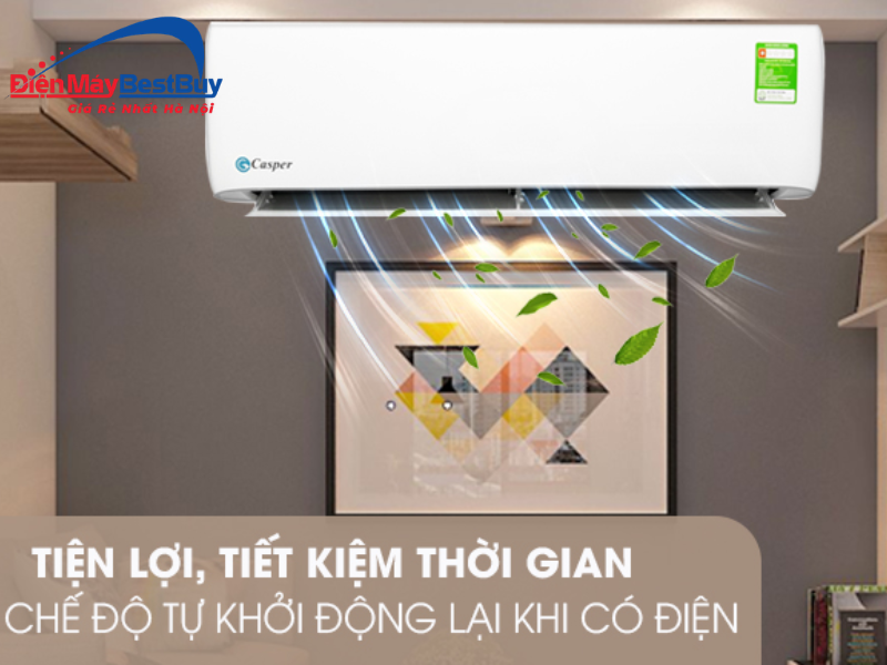 Điều hòa Casper 12000 cho phòng khách, làm lạnh nhanh