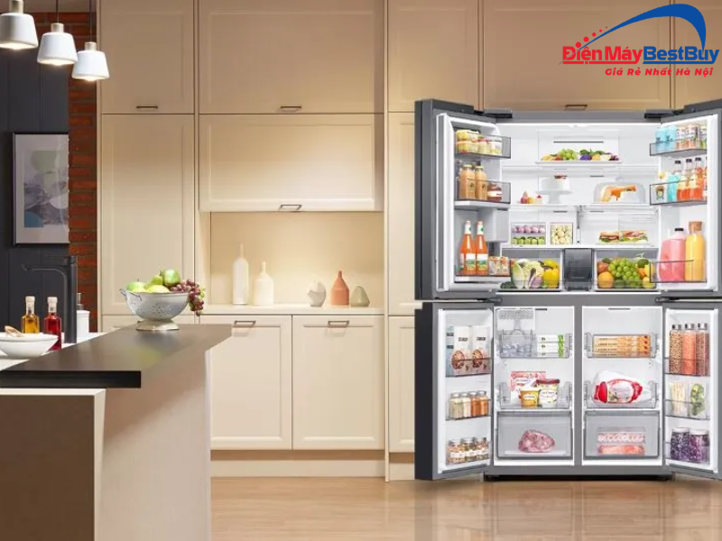 Tủ lạnh Samsung 4 cánh Inverter tiết kiệm điện, cho gia đình hiện đại