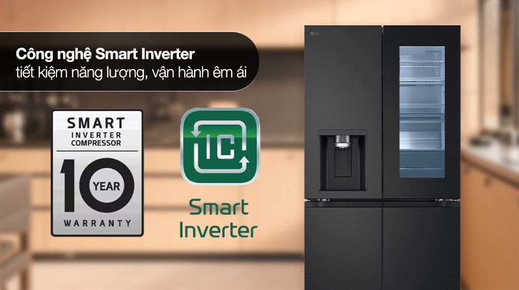 Tủ lạnh LG Instaview Inverter siêu tiết kiệm thế hệ mới