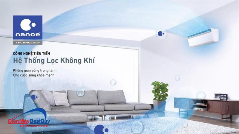 Điều hòa Panasonic lọc không khí cho phòng khách