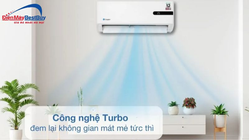 Công nghệ Turbo làm lạnh nhanh trên điều hòa Casper 