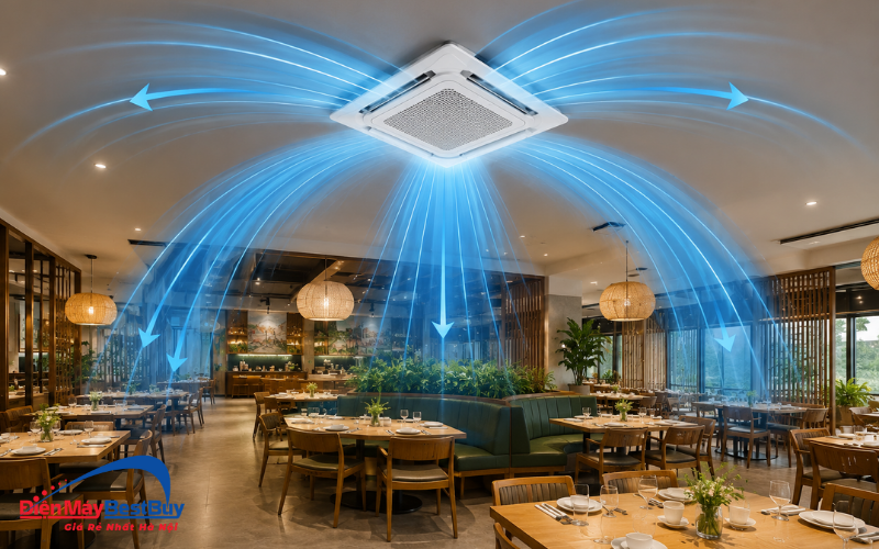 Điều hòa âm trần Daikin cho nhà hàng, quán cafe