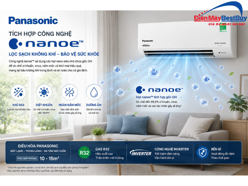 Điều hòa Panasonic 9000 dùng gas R32 có ưu điểm gì?