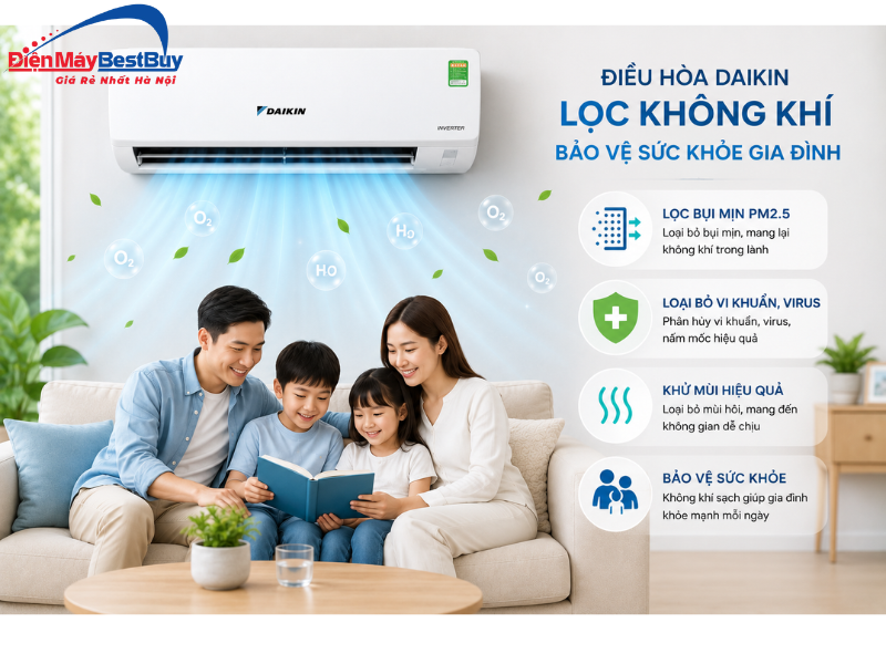 Công nghệ lọc không khí độc quyền điều hòa Daikin