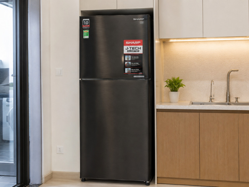 Công nghệ J-Tech Inverter trên tủ lạnh Sharp tiết kiệm điện hiệu quả