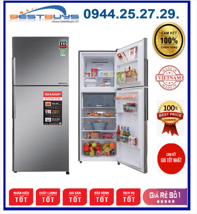 Tủ lạnh Sharp SJ-X316E-DS - 314 Lít Inverter