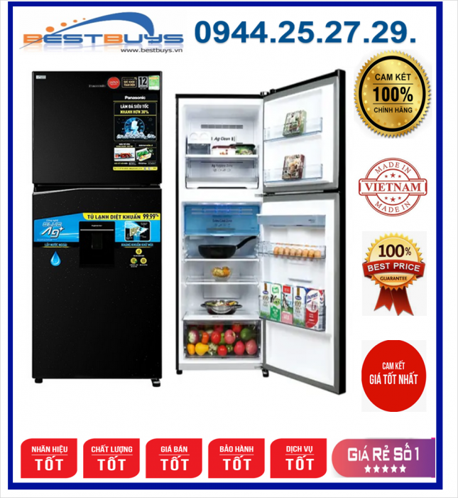 Tủ lạnh Panasonic NR-TL351GPKV Inverter 326 lít mới 2021