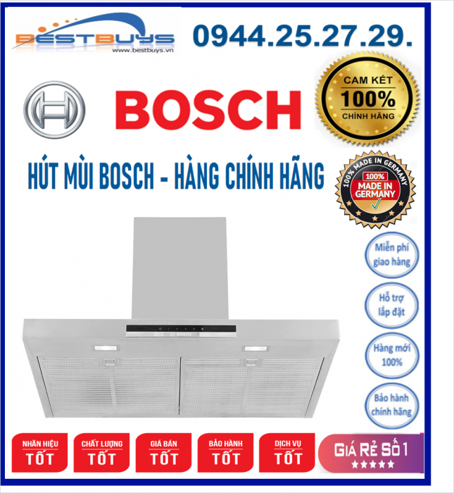 Máy Hút Mùi Bosch [ DWB77IM50  ] Kích Thước 75cm, Thiết Kế Hiện Đại, Mới 2021 HÀNG CHÍNH HÃNG