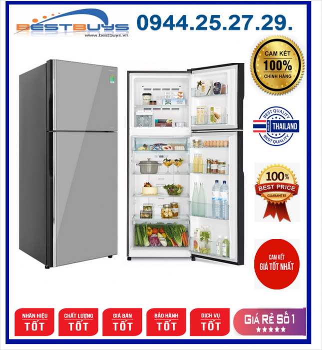 Tủ lạnh Hitachi Inverter 443 Lít R-FVX510PGV9 (MIR) Mới 2021