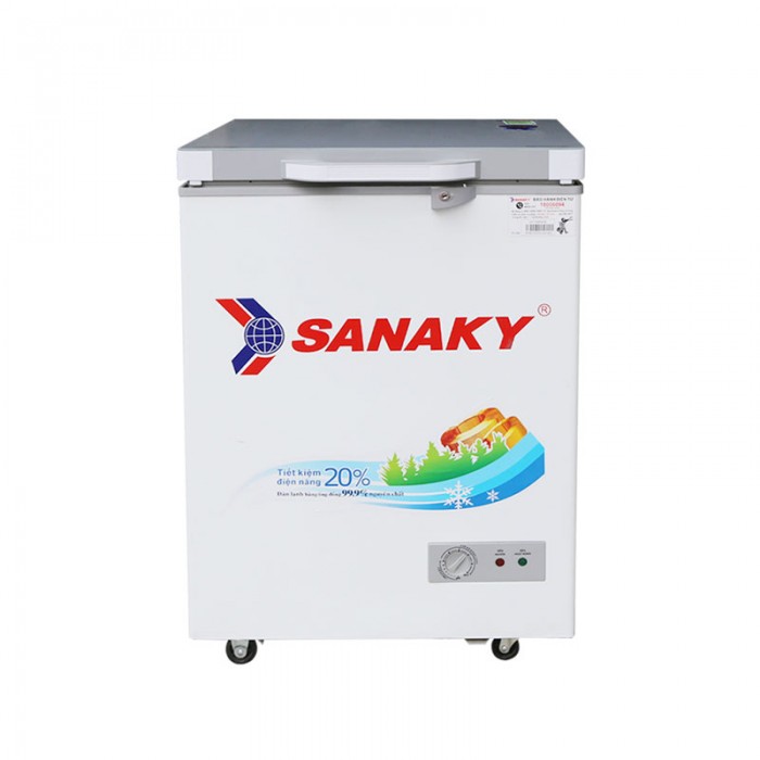 Tủ đông Sanaky VH-1599HYKD ( 100 lít, 1 ngăn đông, dàn lạnh đồng, mặt kính cường lực )