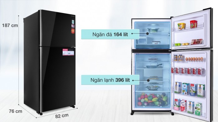 Tủ lạnh Sharp Inverter 560 lít SJ-XP620PG-BK  Mới 2021