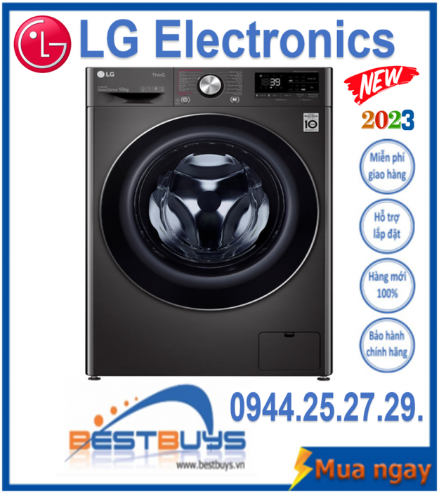 Máy giặt lồng ngang thông minh LG AI DD 10kg FV1410S3B Mới 2021