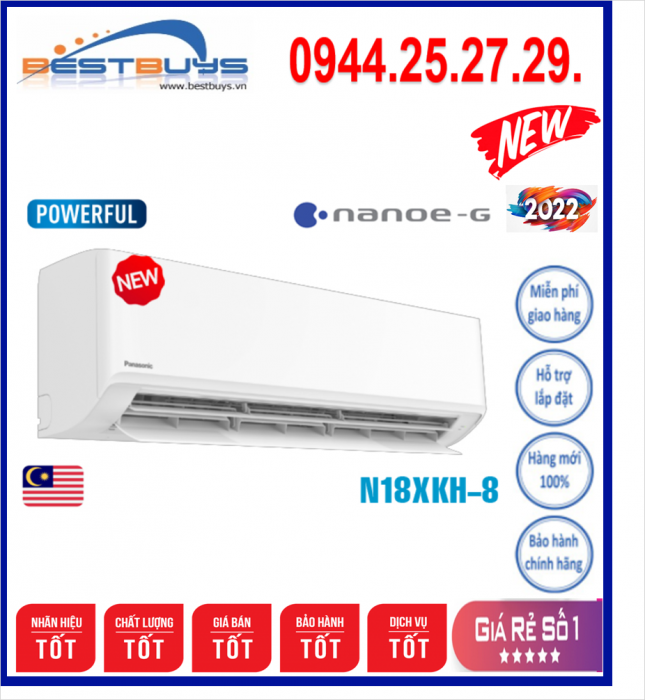 Điều hòa Panasonic 1 chiều 18.000BTU CU/CS-N18XKH-8 Model Mới 2021