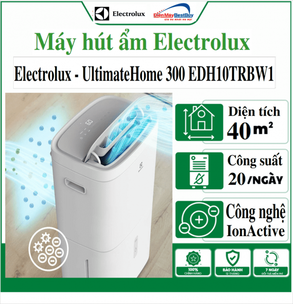Máy hút ẩm Electrolux UltimateHome 300 EDH10TRBW1 ( 20L cho phòng 42m² )