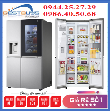 Tủ lạnh LG Side by side Inverter Instaview Door-In-Door 635 lít GR-X257JS model 2022