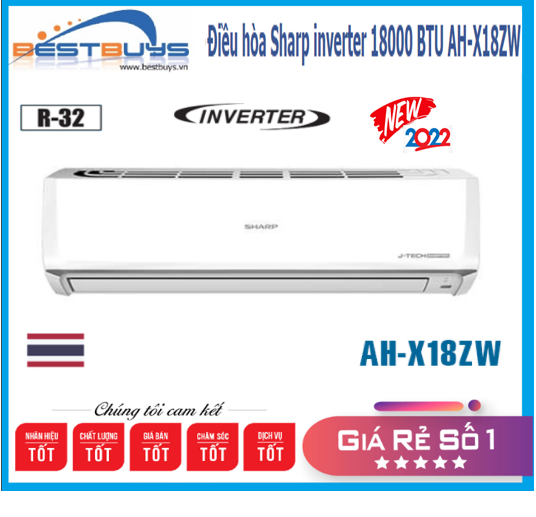 Điều hòa Sharp inverter 18000 BTU AH-X18ZW MỚI 2022