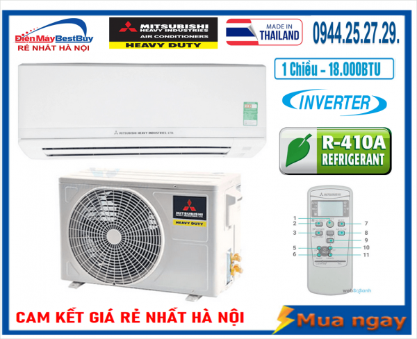 Điều hòa Mitsubishi Heavy 18000BTU 1 chiều inverter SRK18YYP-W5/SRC18YYP-W5