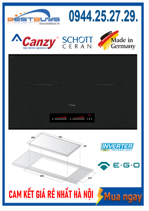 Bếp Từ Canzy CZ 989DH Nhập Khẩu Đức - Inventer Tiết Kiệm Điện  Mới 2021
