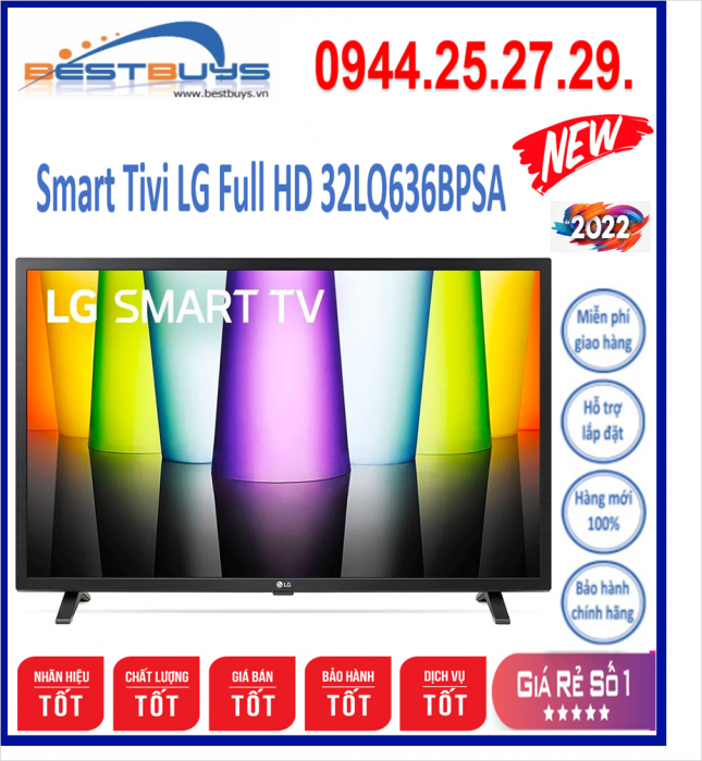 Smart Tivi LG Full HD 32 inch 32LQ636BPSA Mới 2022