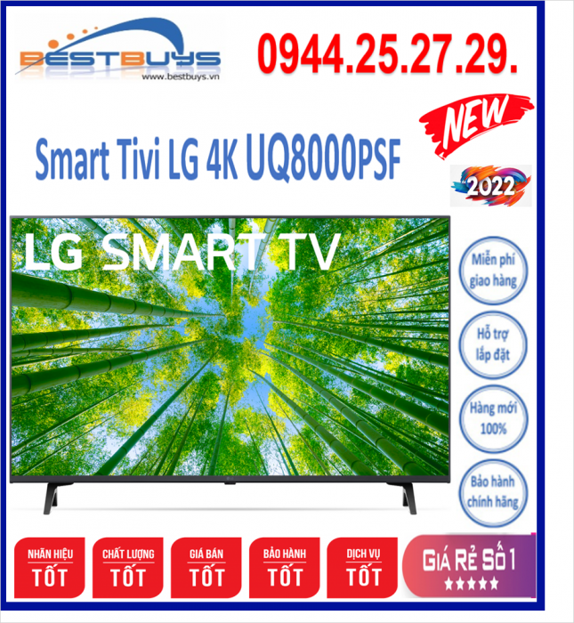Smart Tivi LG 4K 75 inch 75UQ8000PSC Mới 2022