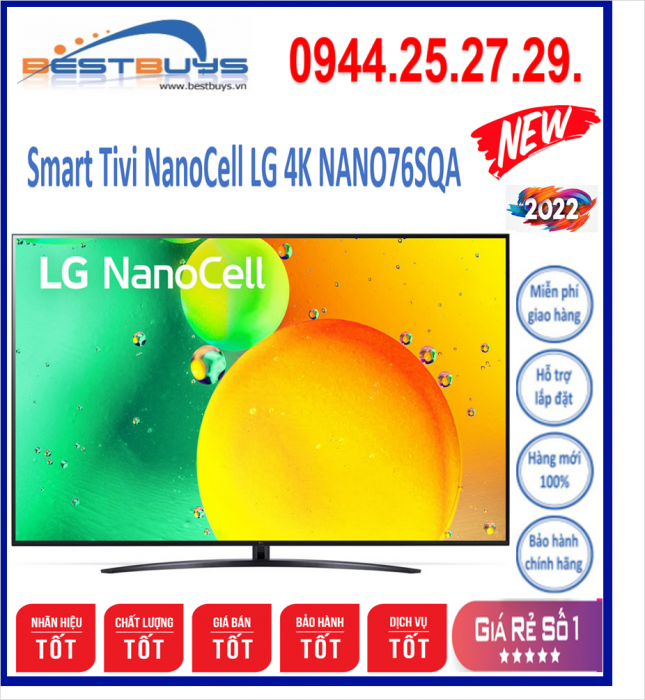 Smart Tivi NanoCell LG 4K 65 inch 65NANO76SQA