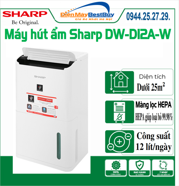Máy hút ẩm Sharp DW-D12A-W (&lt;25m2)