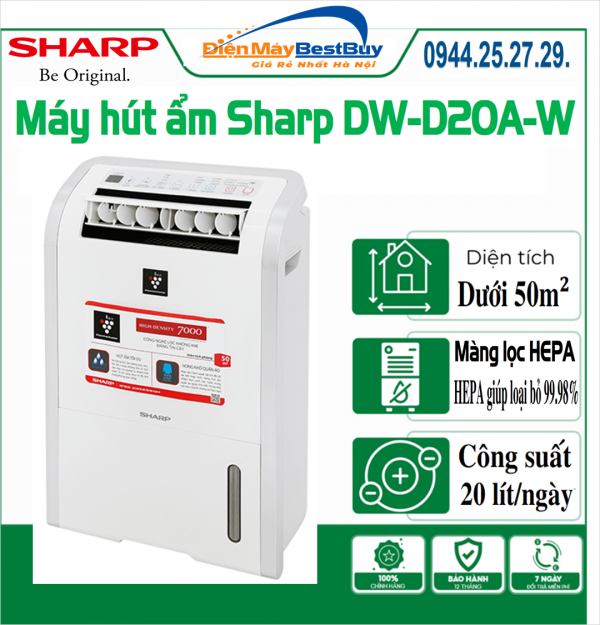 Máy hút ẩm Sharp DW-D20A-W