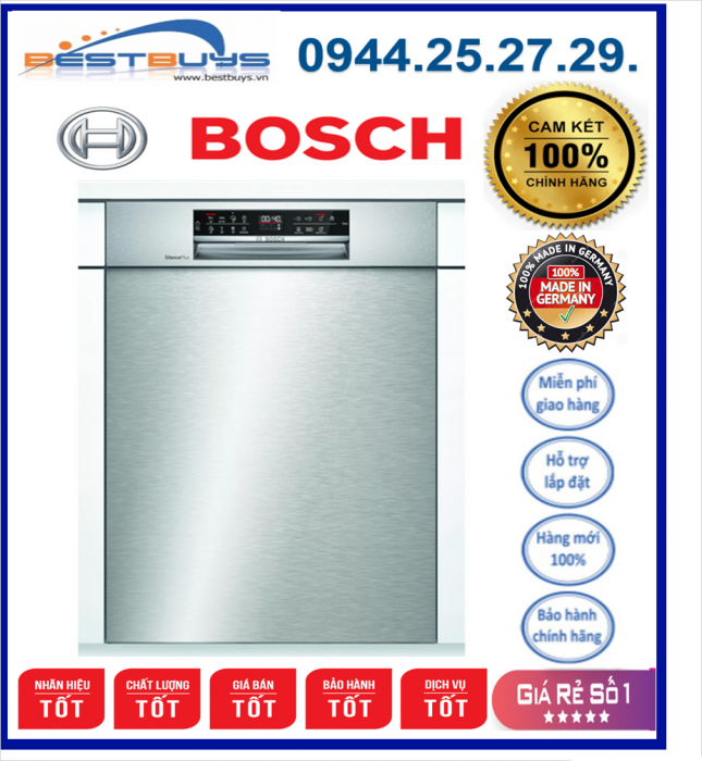 Máy rửa bát âm tủ 14 bộ Bosch SMU6ECS57E - [ SMU6ECS57E ] MADE IN ĐỨC - HÀNG CHÍNH HÃNG