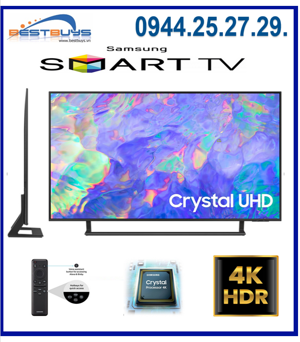 Smart Tivi Samsung 55CU8500 [UA55CU8500 ] 4K Crystal UHD 55 inch  MỚI 2023