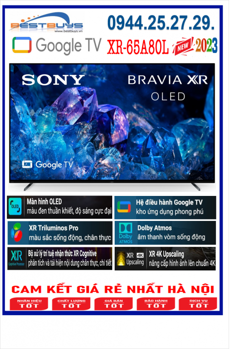 Google Tivi Sony 65A80L OLED 4K 65 inch MỚI 2022