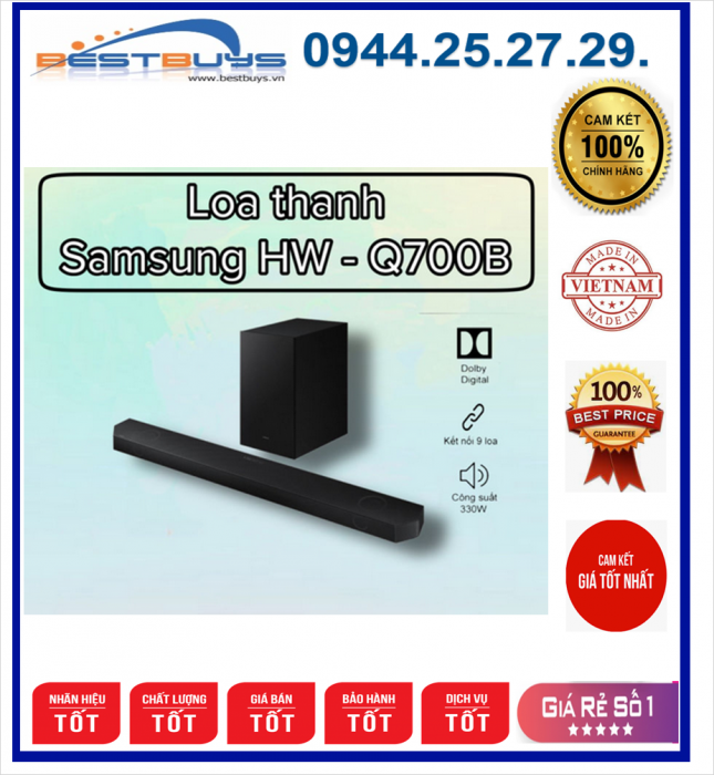 Bộ loa thanh Samsung HW-Q700B 320W mới 2022