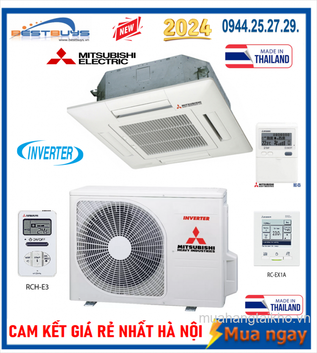 Điều hòa âm trần Mitsubishi Heavy 18000BTU 2 chiều FDTC50VH/SRC50ZSX-W2