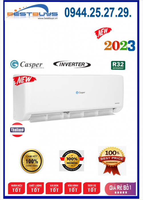 Điều hòa Casper 9000 BTU 1 chiều inverter GC-09IS35 MỚI 2023