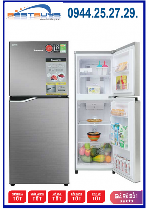 Tủ lạnh Panasonic NR-BA190PPVN Inverter 170 lít 