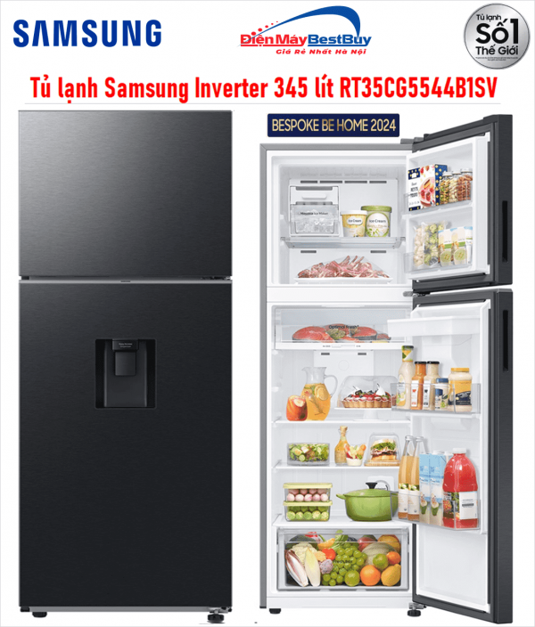 Tủ lạnh Samsung Inverter 345 lít RT35CG5544B1SV