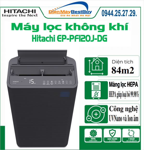 MÁY LỌC KHÔNG KHÍ HITACHI EP-PF120J-DG