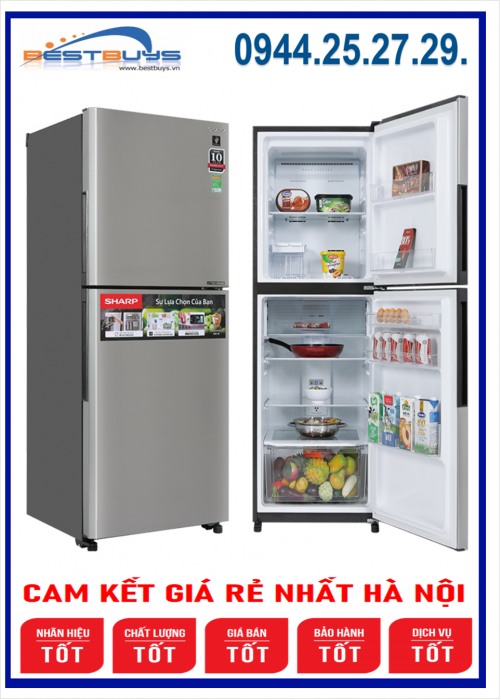 Tủ lạnh Sharp Inverter 360 Lít SJ-XP382AE-SL MỚI 2023