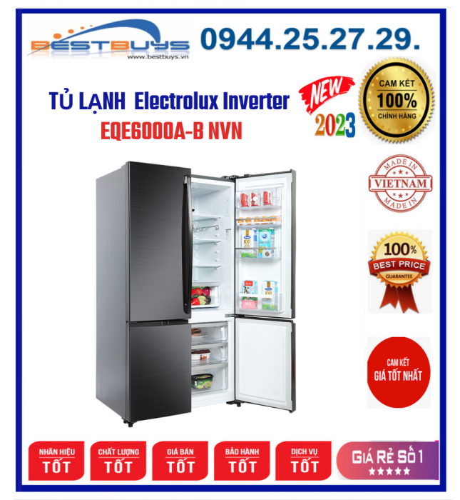 Tủ lạnh Electrolux Inverter 312 lít ETB3440K-H giá rẻ tại Điện Máy Đất Việt