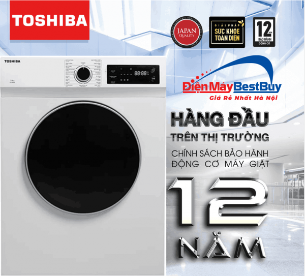 Máy sấy thông hơi Toshiba TD-H80SEV(WK) 7kg