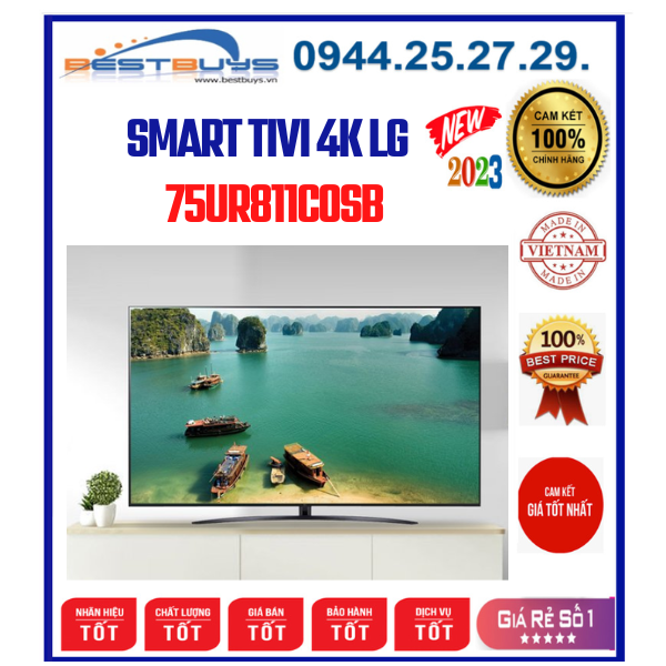 Smart Tivi LG 75UR811C0SB 4K 75 inch MỚI [2023]