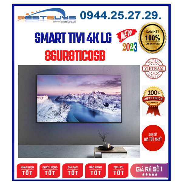 Smart Tivi LG 86UR811C0SB 4K 86 inch MỚI [2023]