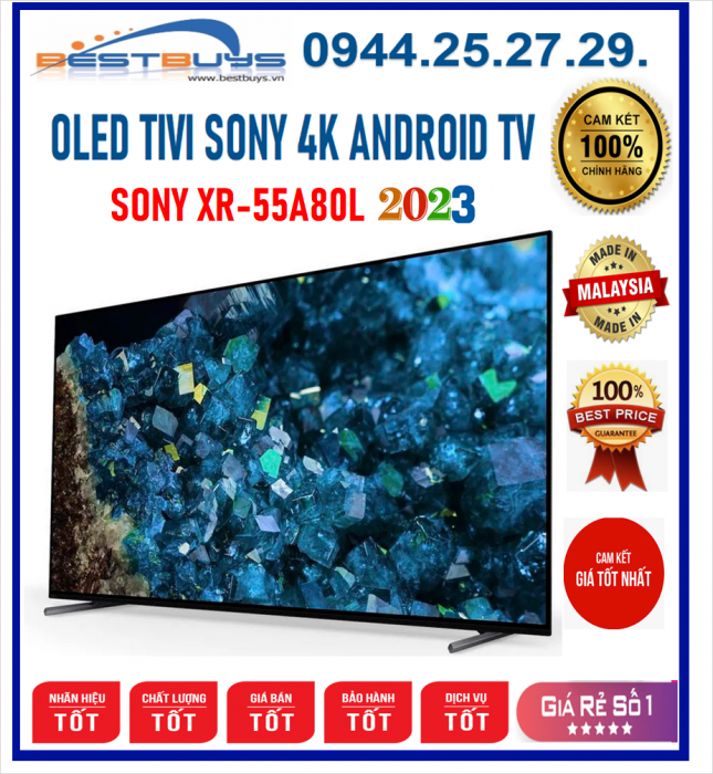 Google Tivi Sony 55A80L OLED  4K 55 inch [2023]