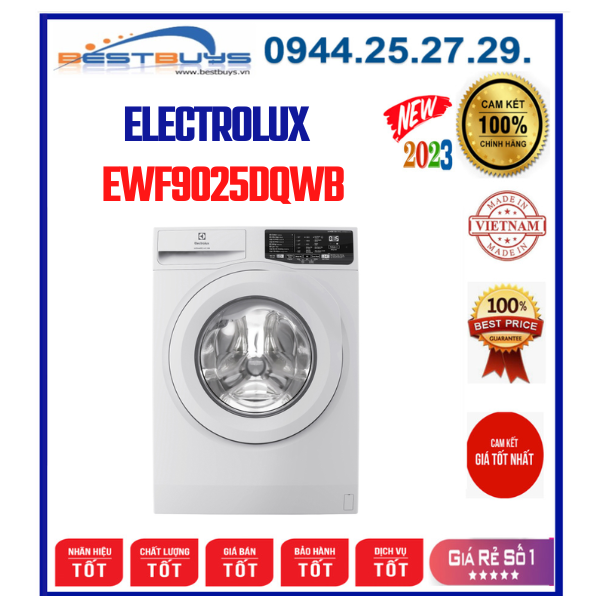 Máy giặt Electrolux EWF9025DQWB inverter 9kg