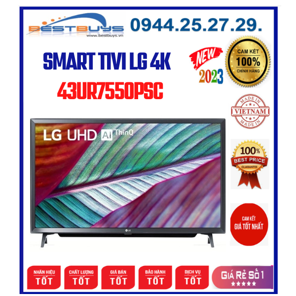 Smart Tivi LG 43UR7550PSC 4K 43 inch [2023]