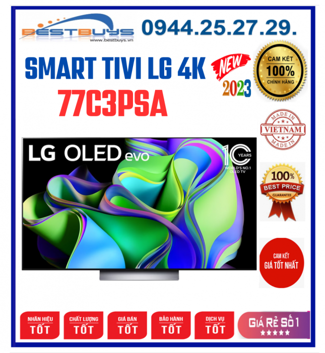 Smart Tivi LG 77C3PSA OLED 4K 77 inch [2023]