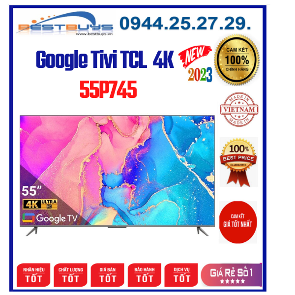 Google Tivi TCL 55P745 4K 55 inch [2023]